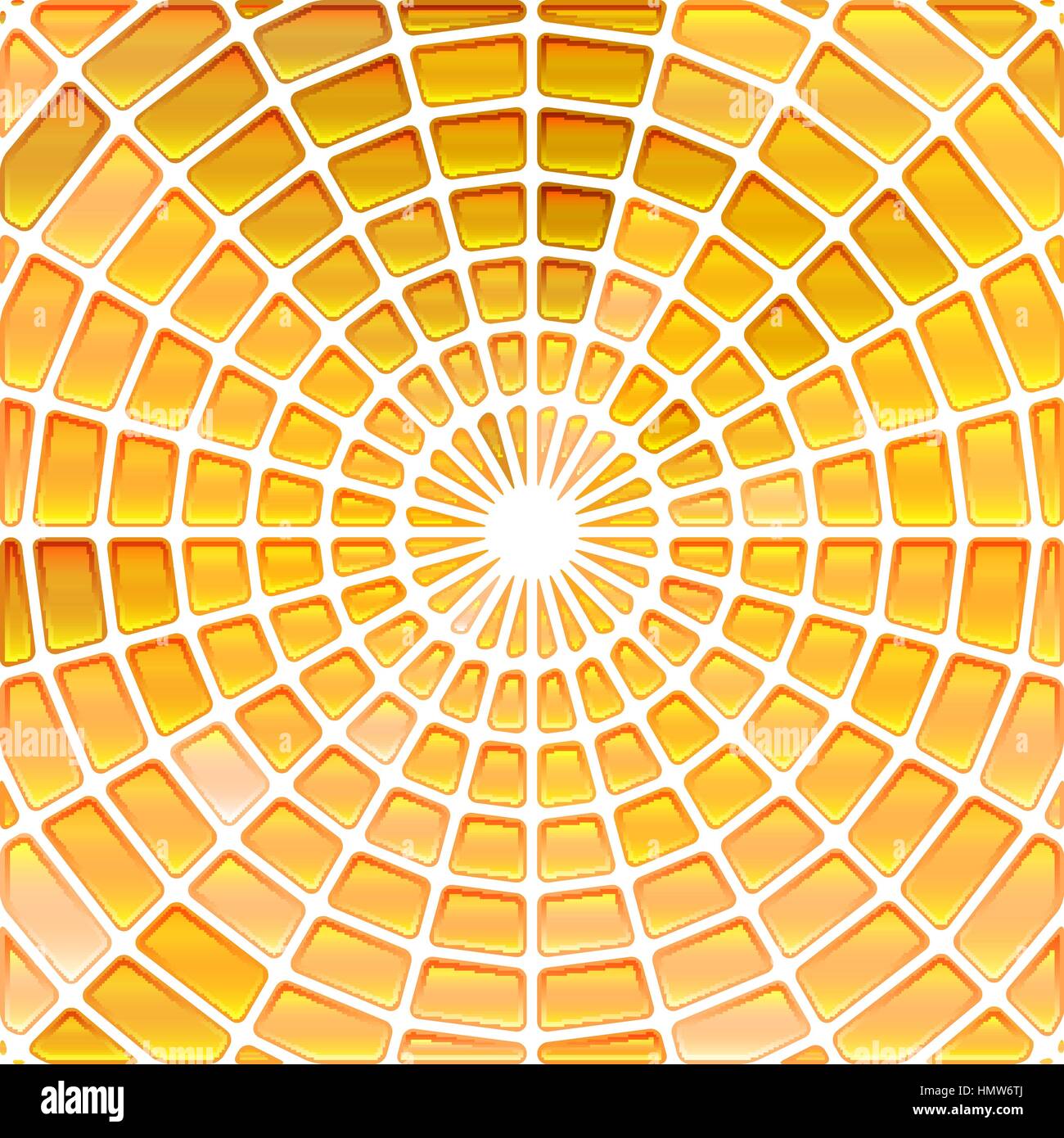 abstract vector stained-glass mosaic background - golden yellow Stock