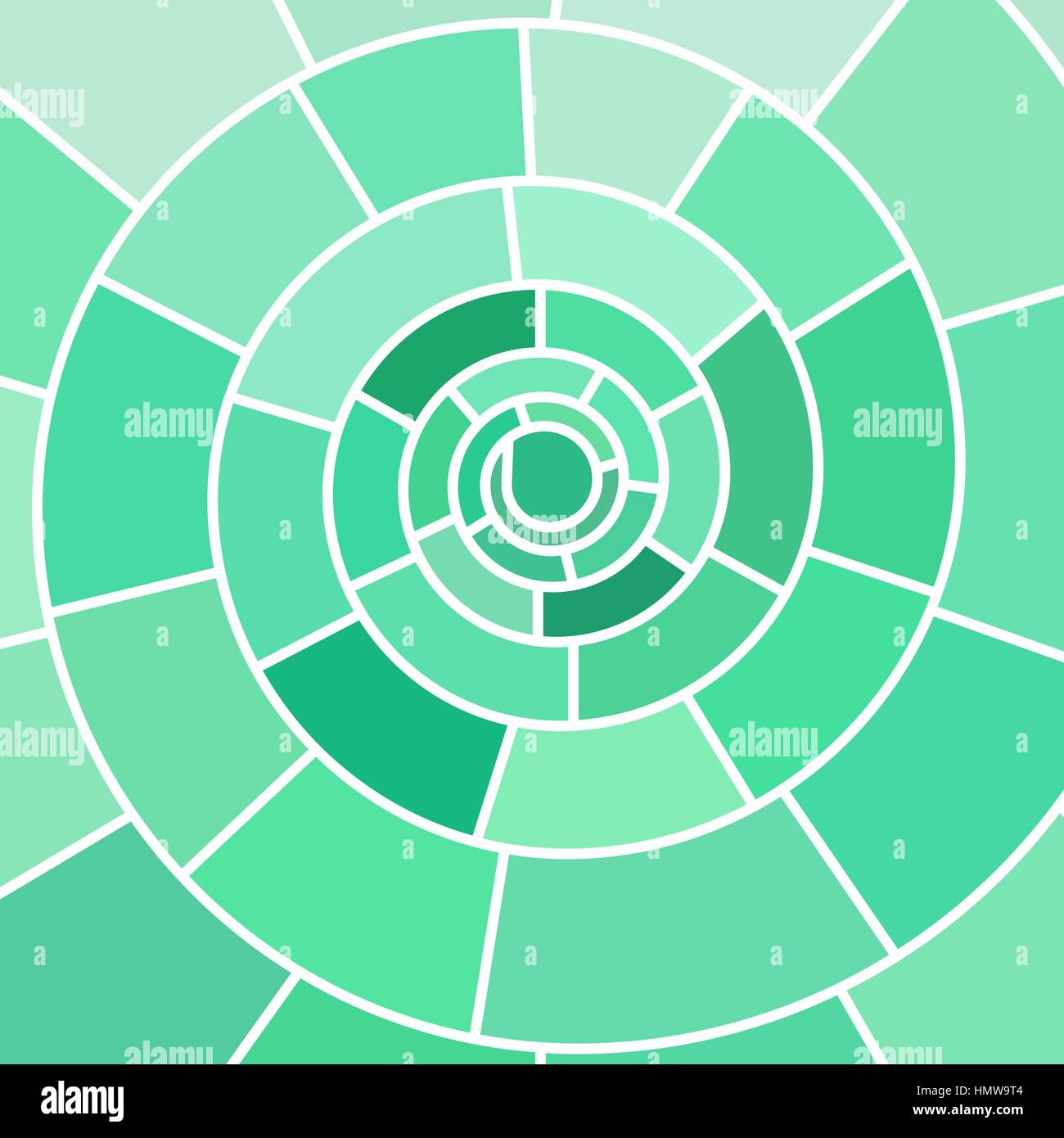 abstract vector stained-glass mosaic background - teal spiral Stock ...