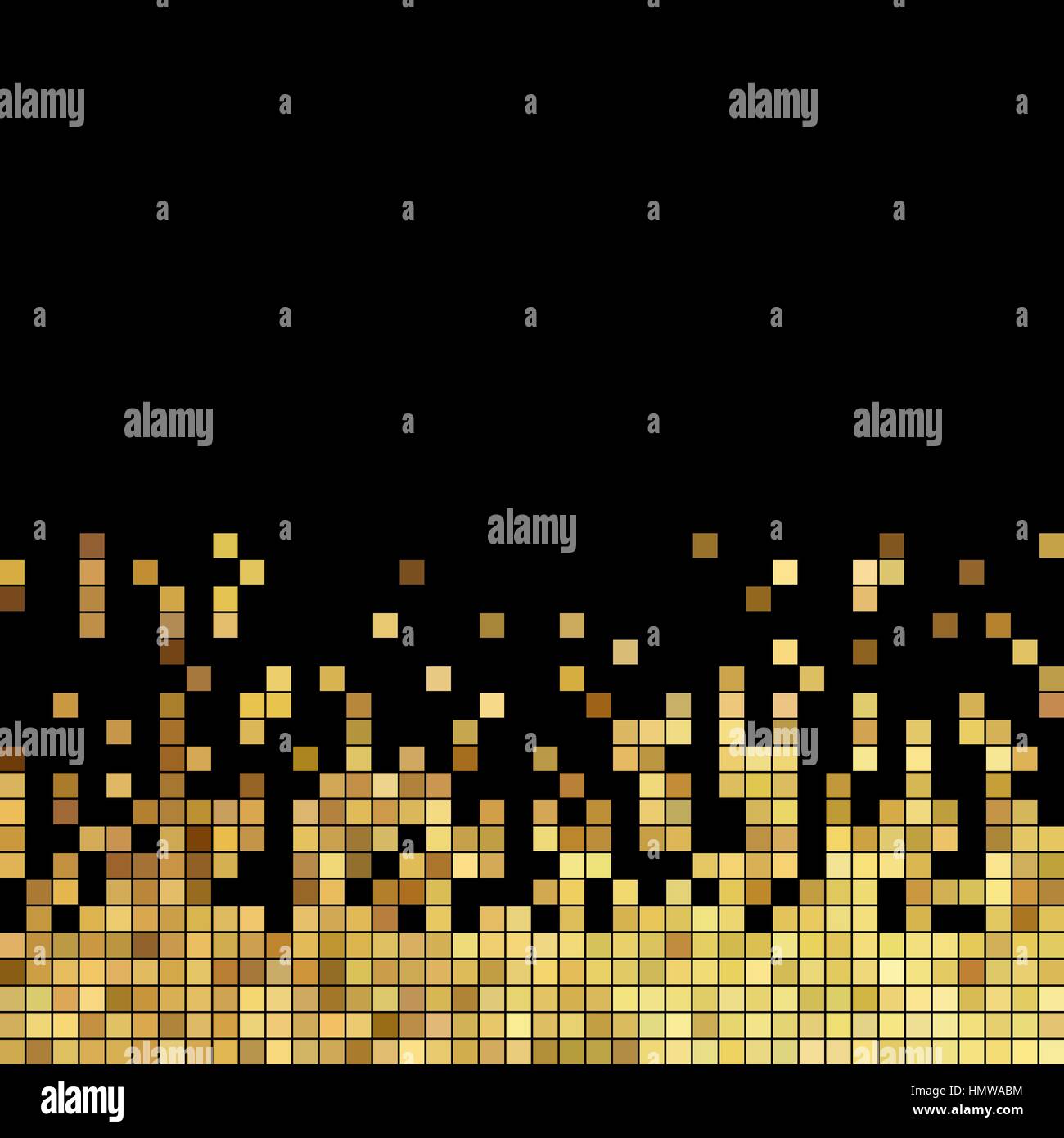 abstract vector square pixel mosaic background - yellow Stock Vector ...