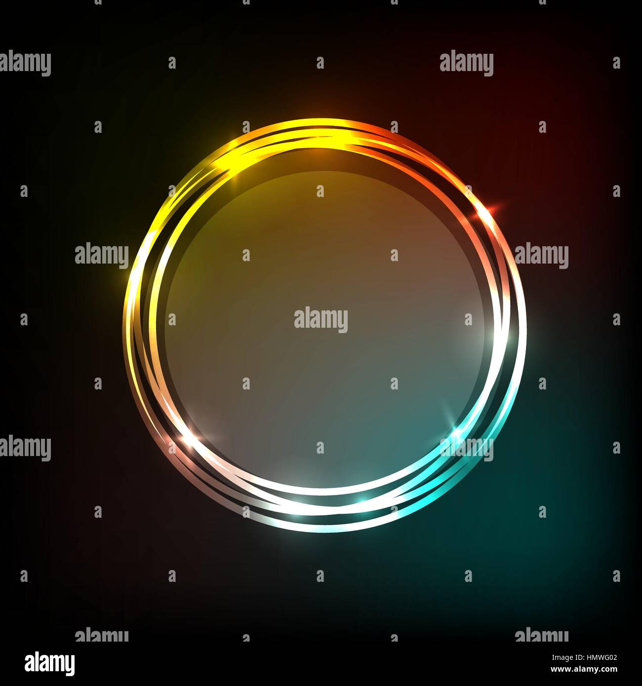 Colorful neon circles banner abstract background, stock vector Stock ...