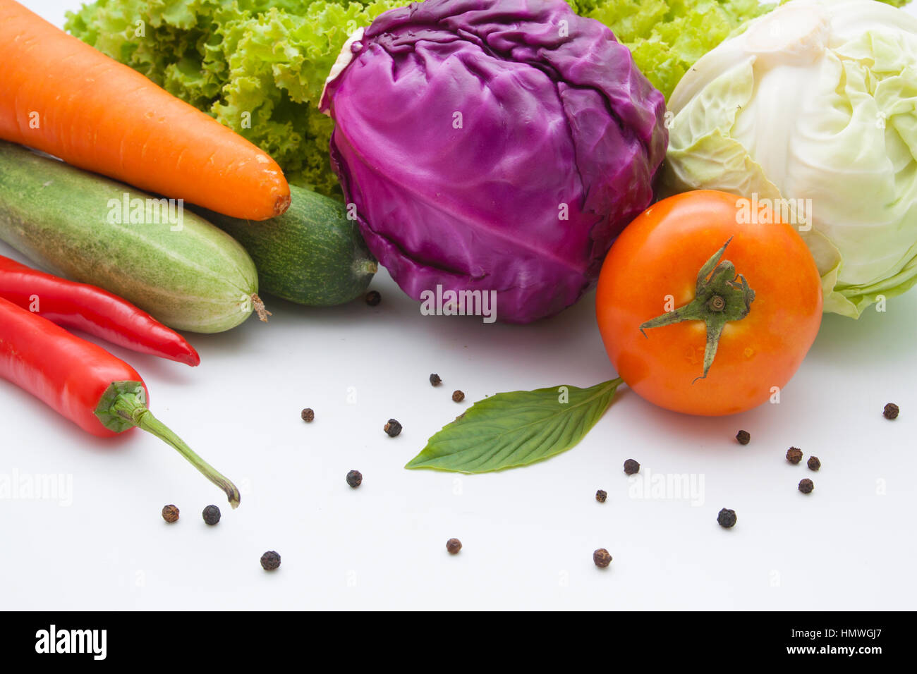 vegetables isolated on white background Stock Photo - Alamy