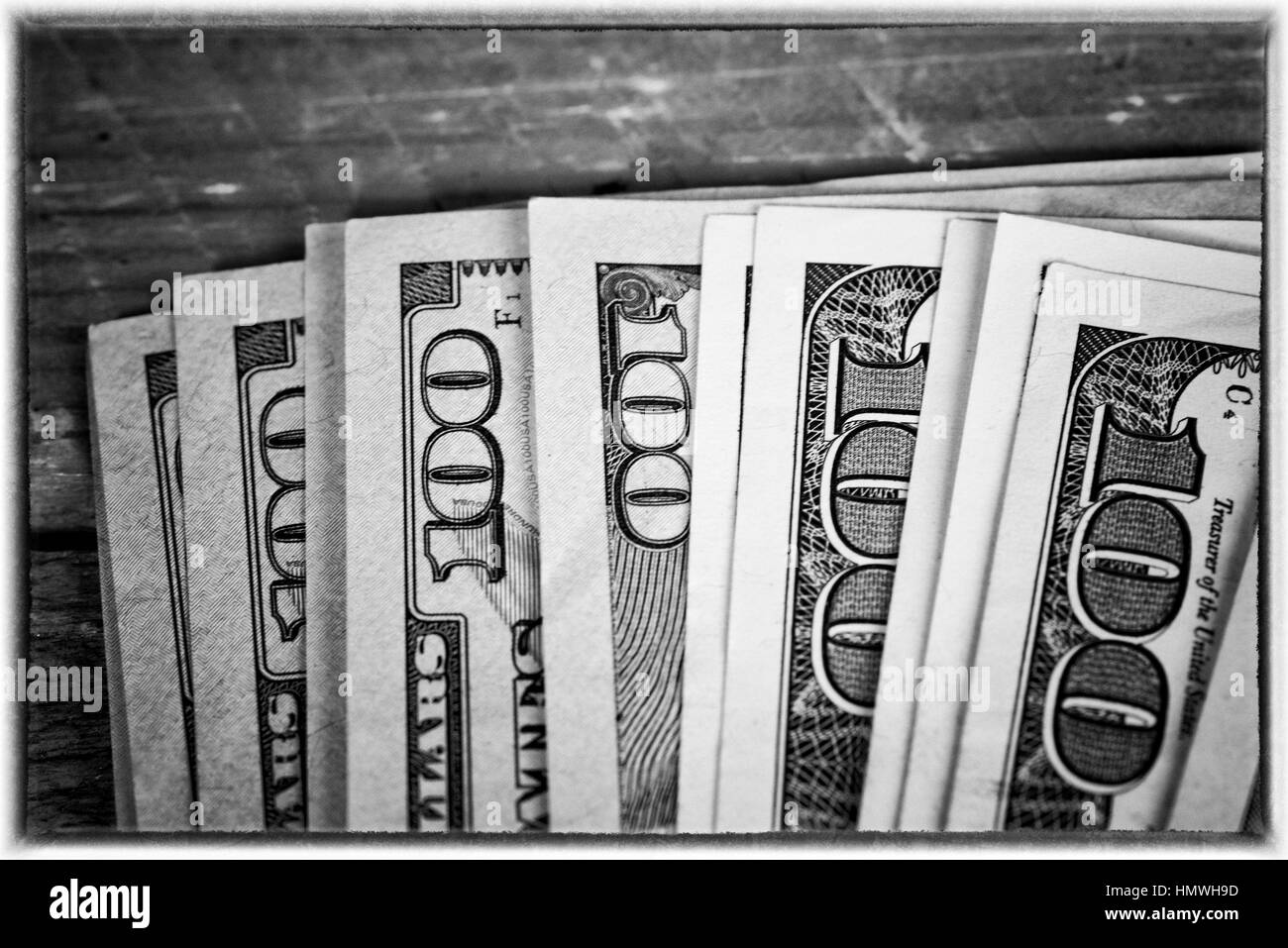 US dollar banknotes Stock Photo