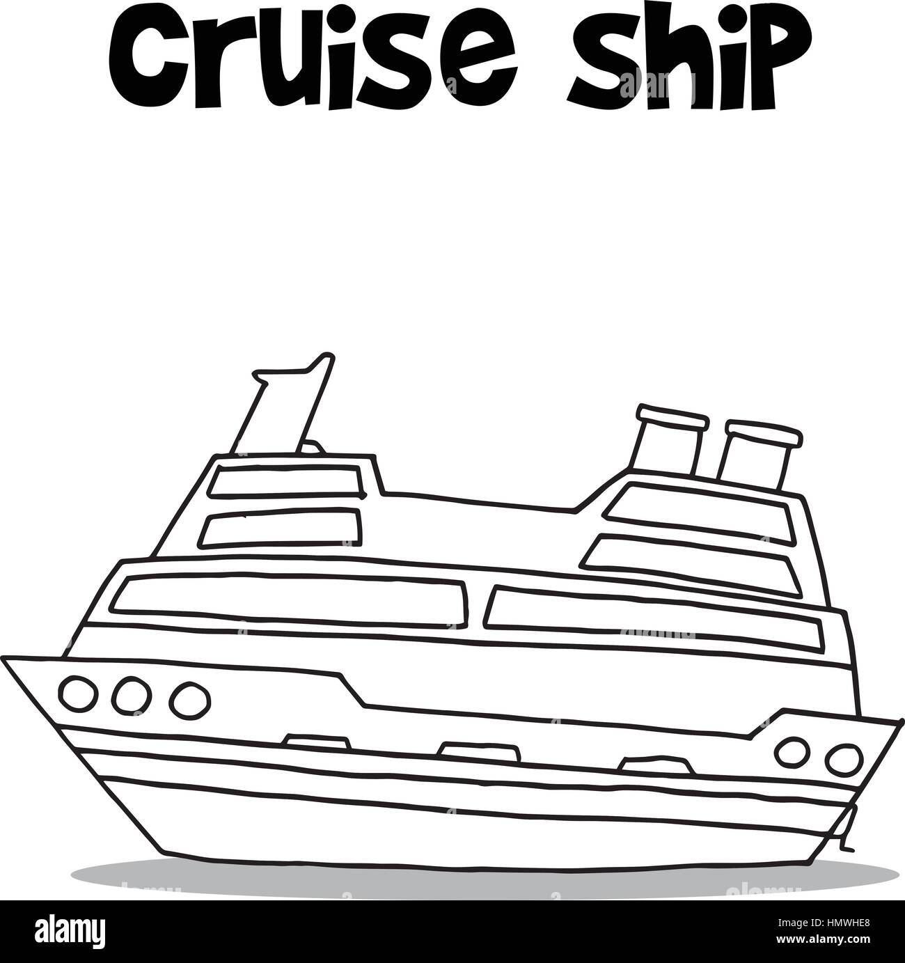Vector art of cruise ship Stock Vector Image & Art - Alamy