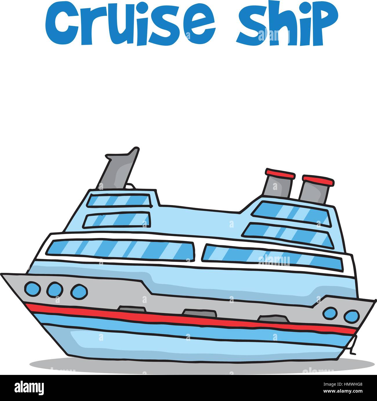 Cartoon of cruise ship vector Stock Vector Image & Art - Alamy