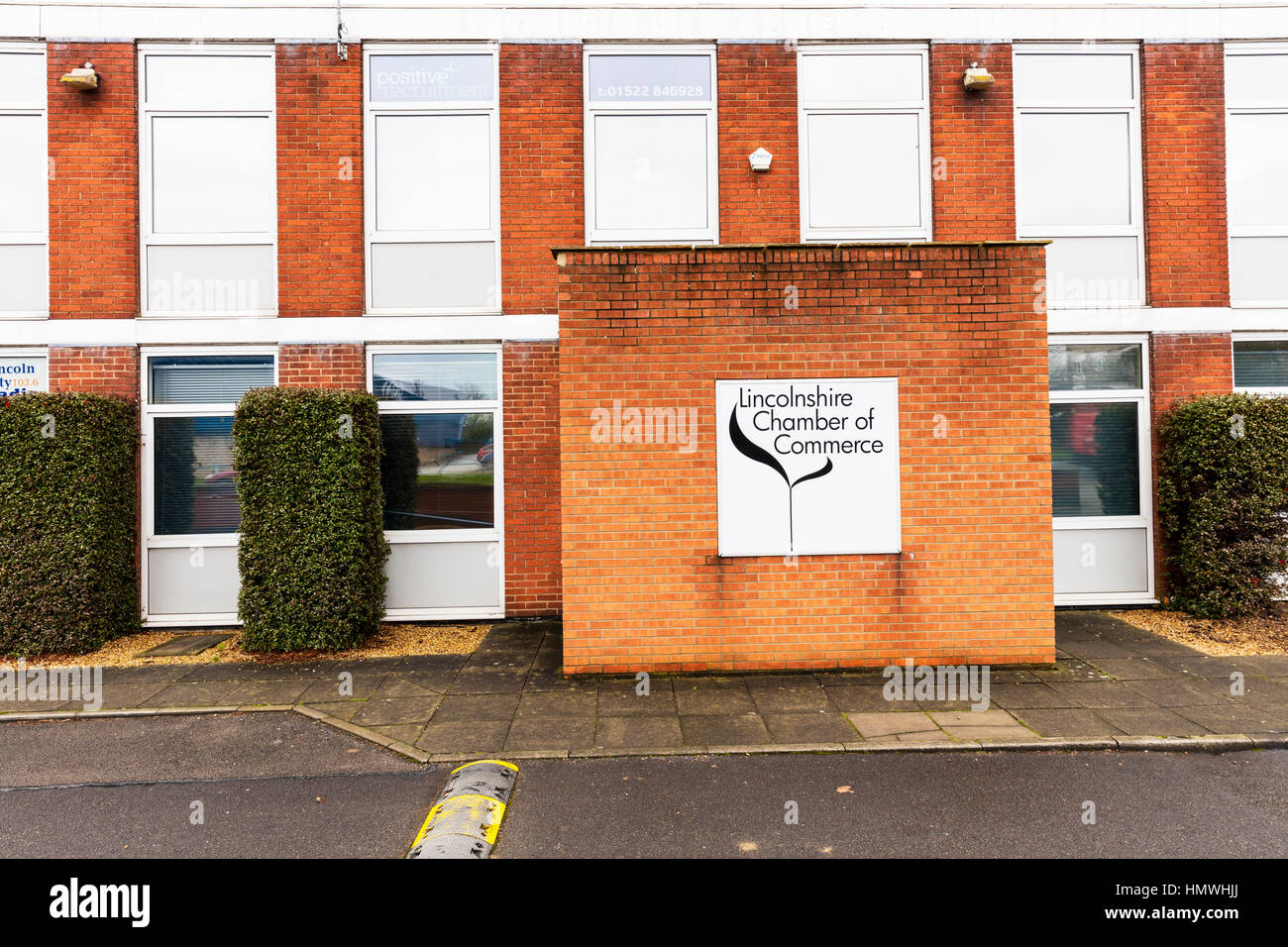Lincolnshire chamber of commerce building sign Lincoln UK England Stock Photo