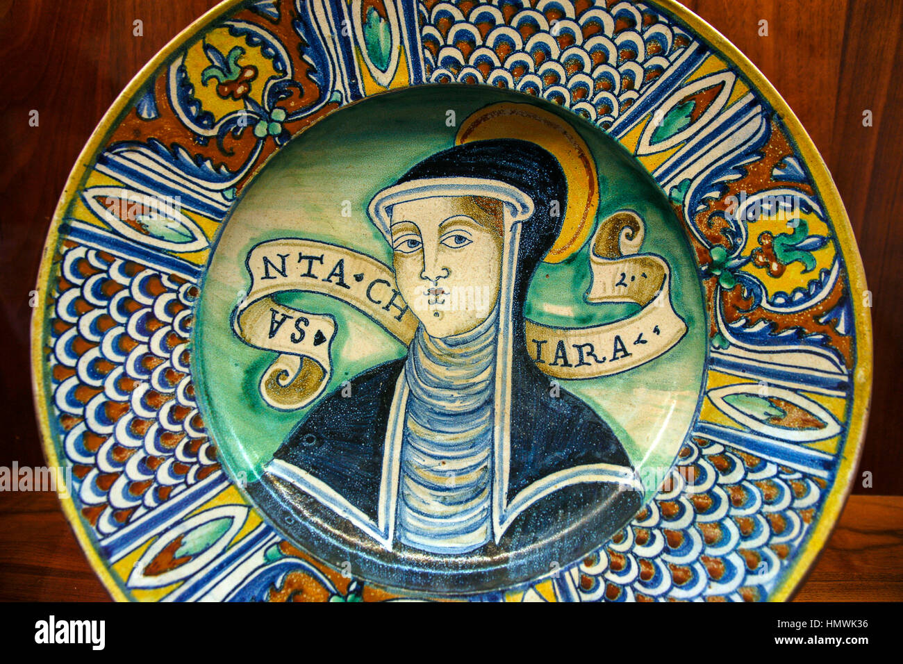 Italy Umbria Deruta Museum of Ceramics Plate in Ceramic Stock Photo Alamy