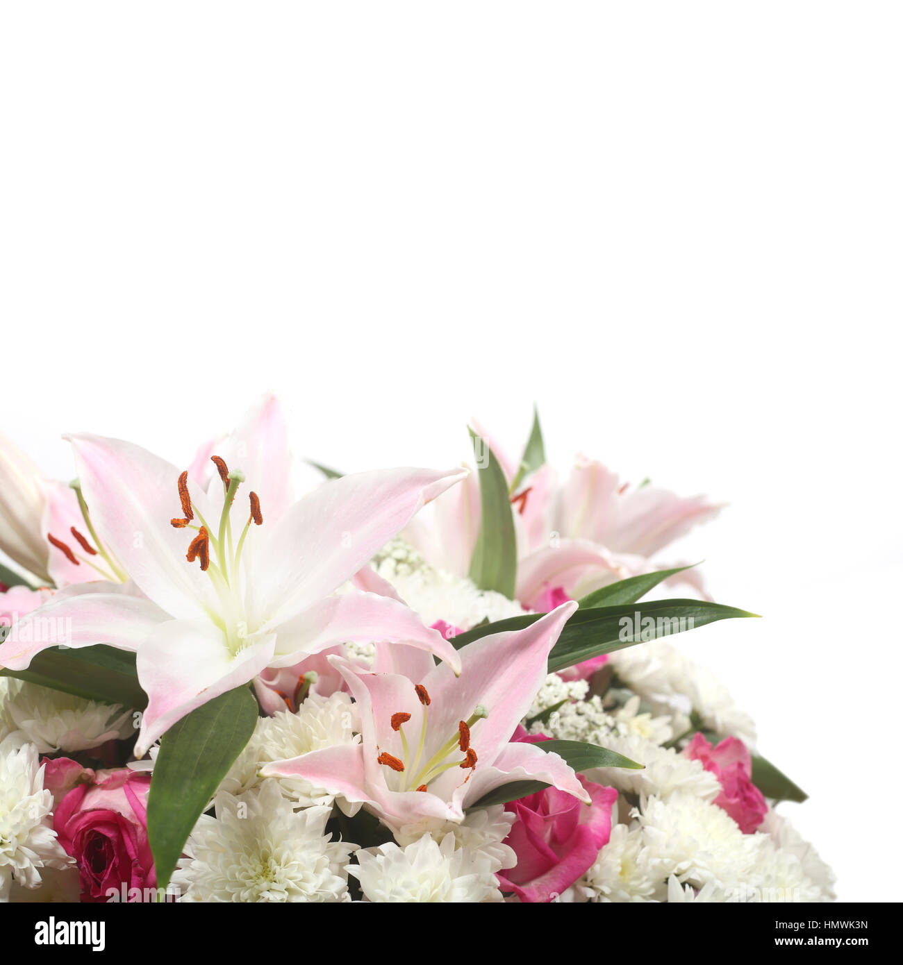 Bouquet of flowers isolated on white background Stock Photo - Alamy
