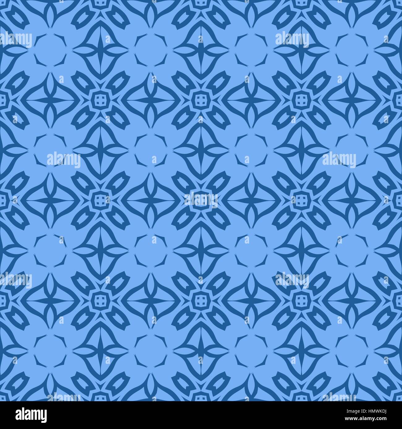 Decorative Retro Blue Seamless Pattern Stock Vector Image & Art - Alamy