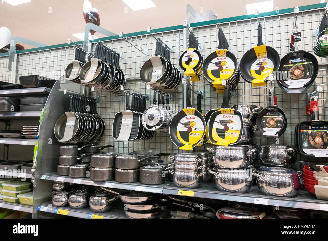 A display of kitchen utensils on sale inside a Morrisons supermarket Stock  Photo - Alamy
