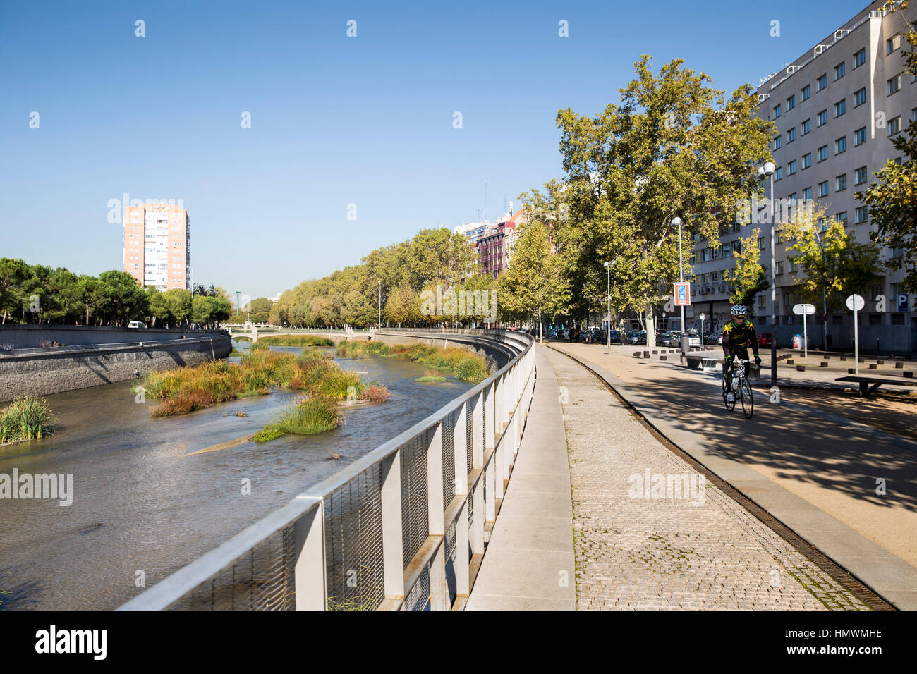 Madrid Rio park, Madrid, Spain Stock Photo