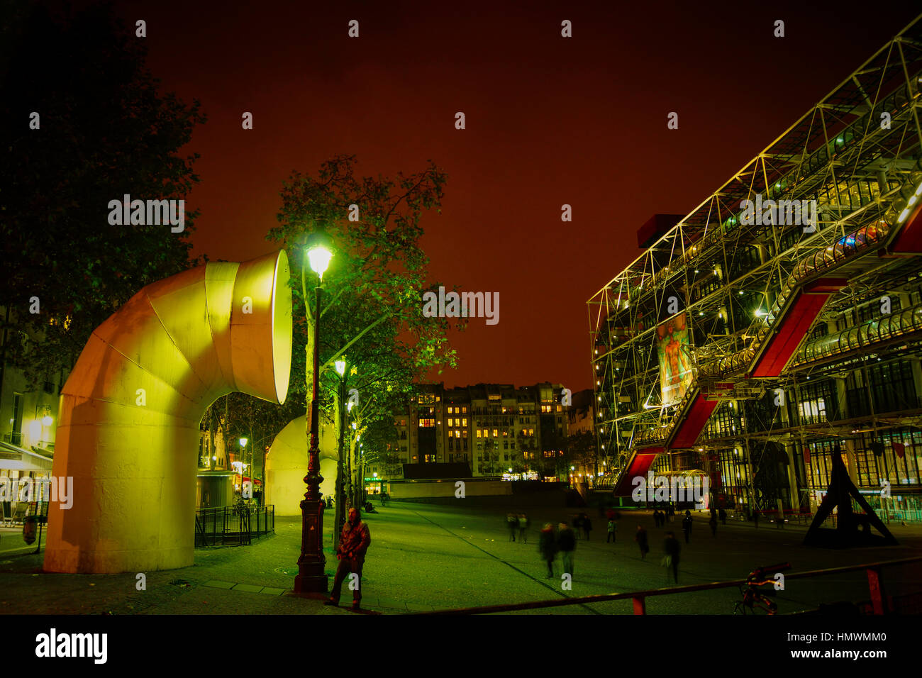 The Centre of Georges Pompidou is one of the most famous museums of the modern art in the world. Stock Photo