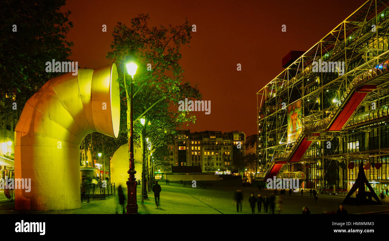 The Centre of Georges Pompidou is one of the most famous museums of the modern art in the world. Stock Photo