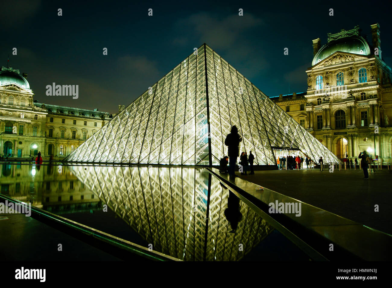 Louvre and the Pyramid.The Louvre is the most visited art museum in the