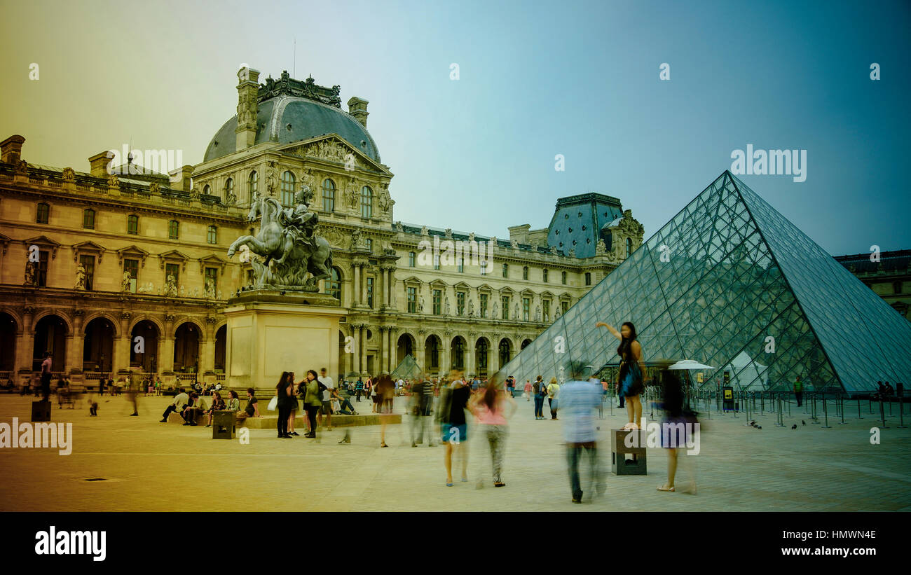 Louvre and the Pyramid.The Louvre is the most visited art museum in the