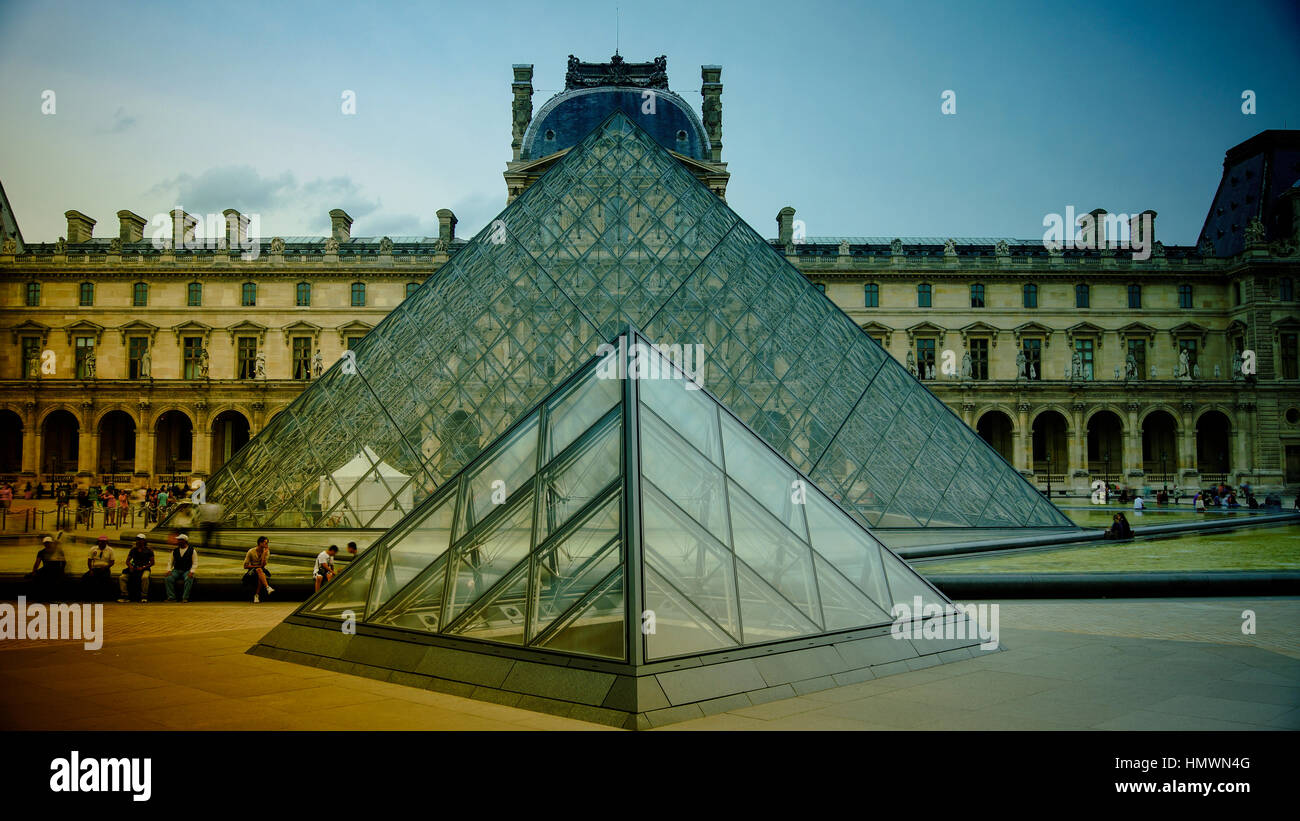 Louvre and the Pyramid.The Louvre is the most visited art museum in the