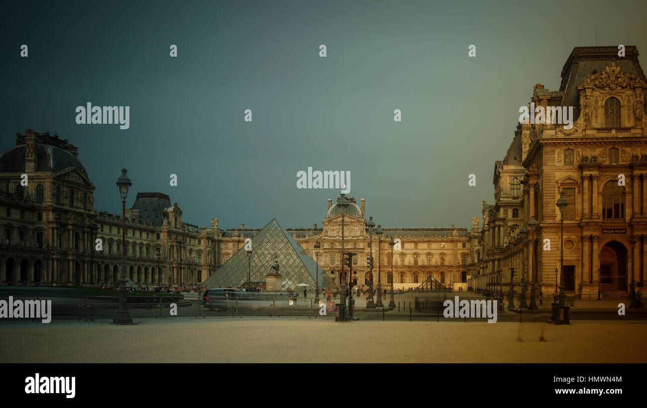 Louvre and the Pyramid.The Louvre is the most visited art museum in the
