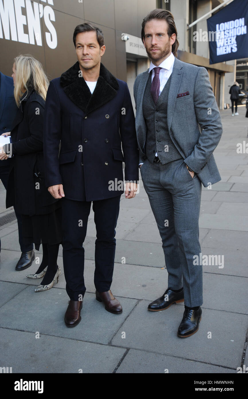 Paul Sculfor and Craig McInlay attending the Topman show during London Fashion Week Men's, at the Store Studios on the Strand, London.  Featuring: Craig McInlay, Paul Sculfor Where: London, United Kingdom When: 06 Jan 2017 Credit: WENN.com Stock Photo