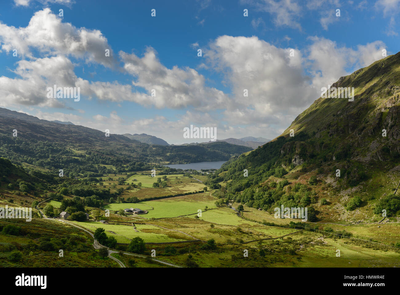 Cant Gwynant Valley, Snowdonia Wales Stock Photo