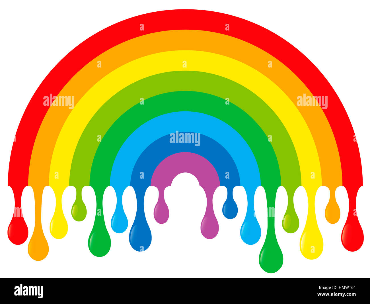 Dripping Rainbow Stock Photo