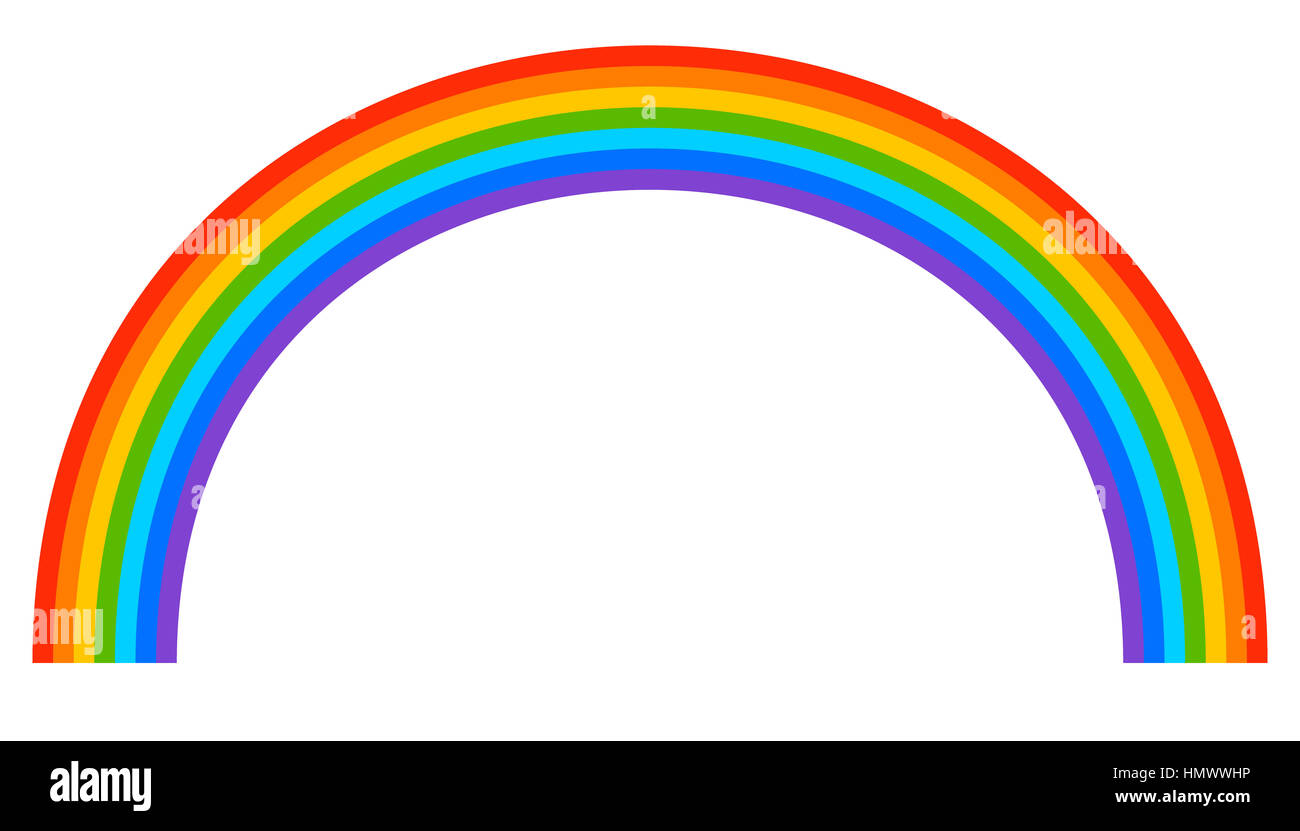 Simple 7 Color Rainbow Element On White Stock Photo Alamy