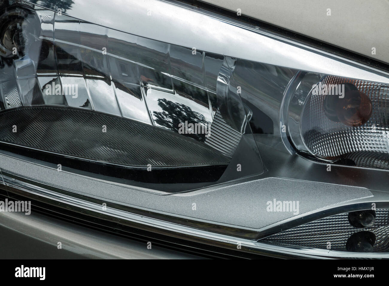 Headlamp Texture Ridges Extreme close up of patterns reflections blurs and textures of vehicle ...