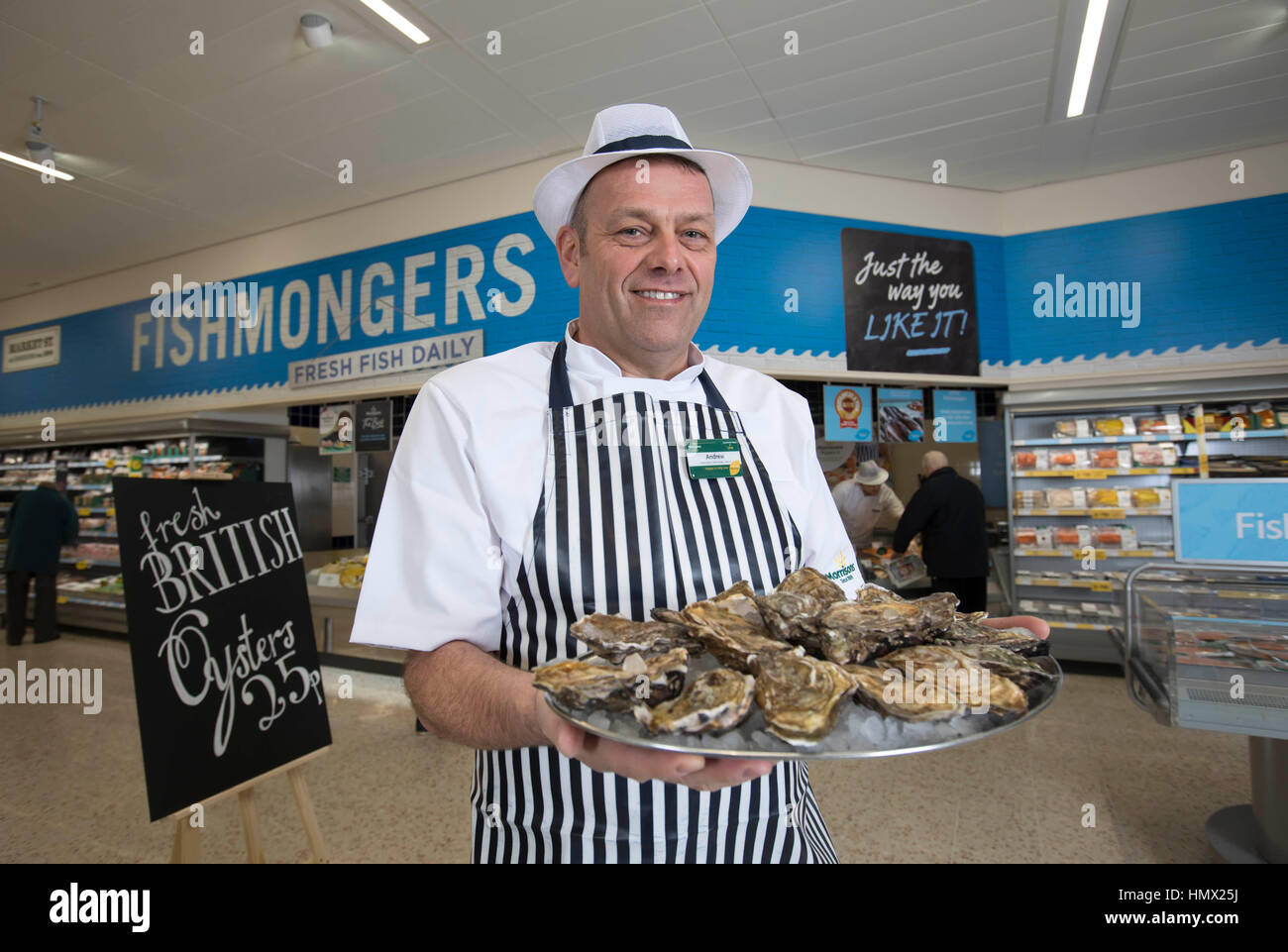 EDITORIAL USE ONLY Morrisons' seafood specialist Andrew Speight