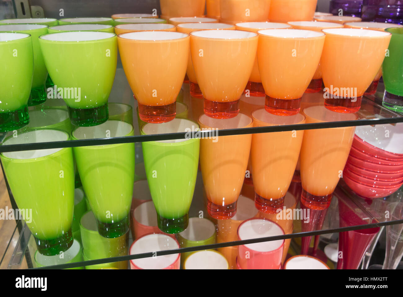 cups on shelves Stock Photo - Alamy