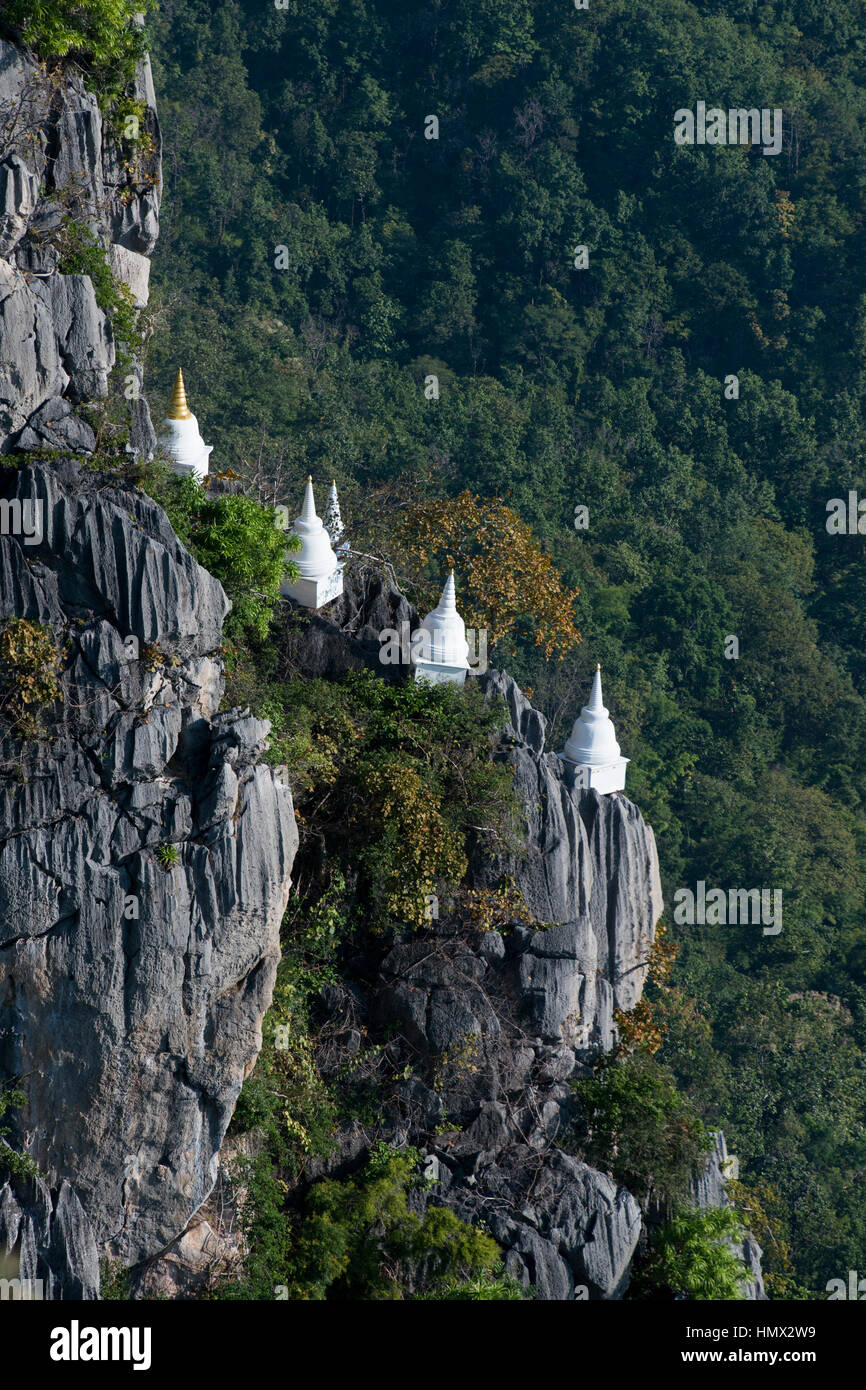 The Wat Chalermprakiet Prajomklao Rachanusorn Temple north of the city of Lampang in North Thailand. Stock Photo