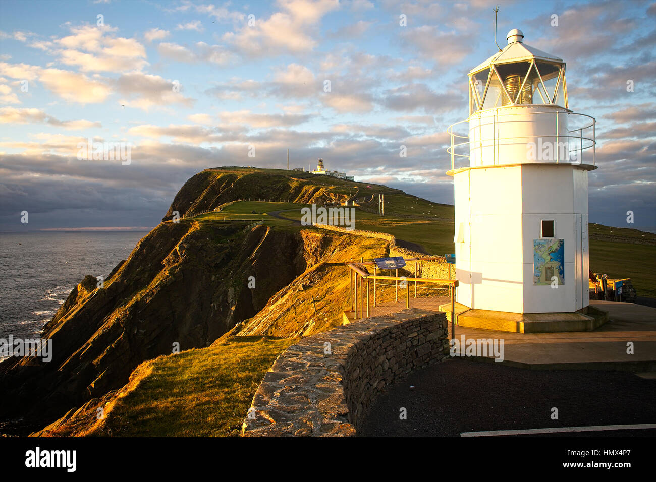 Early morning light, Sumburgh Head, Shetland, Scotland, UK. Stock Photo