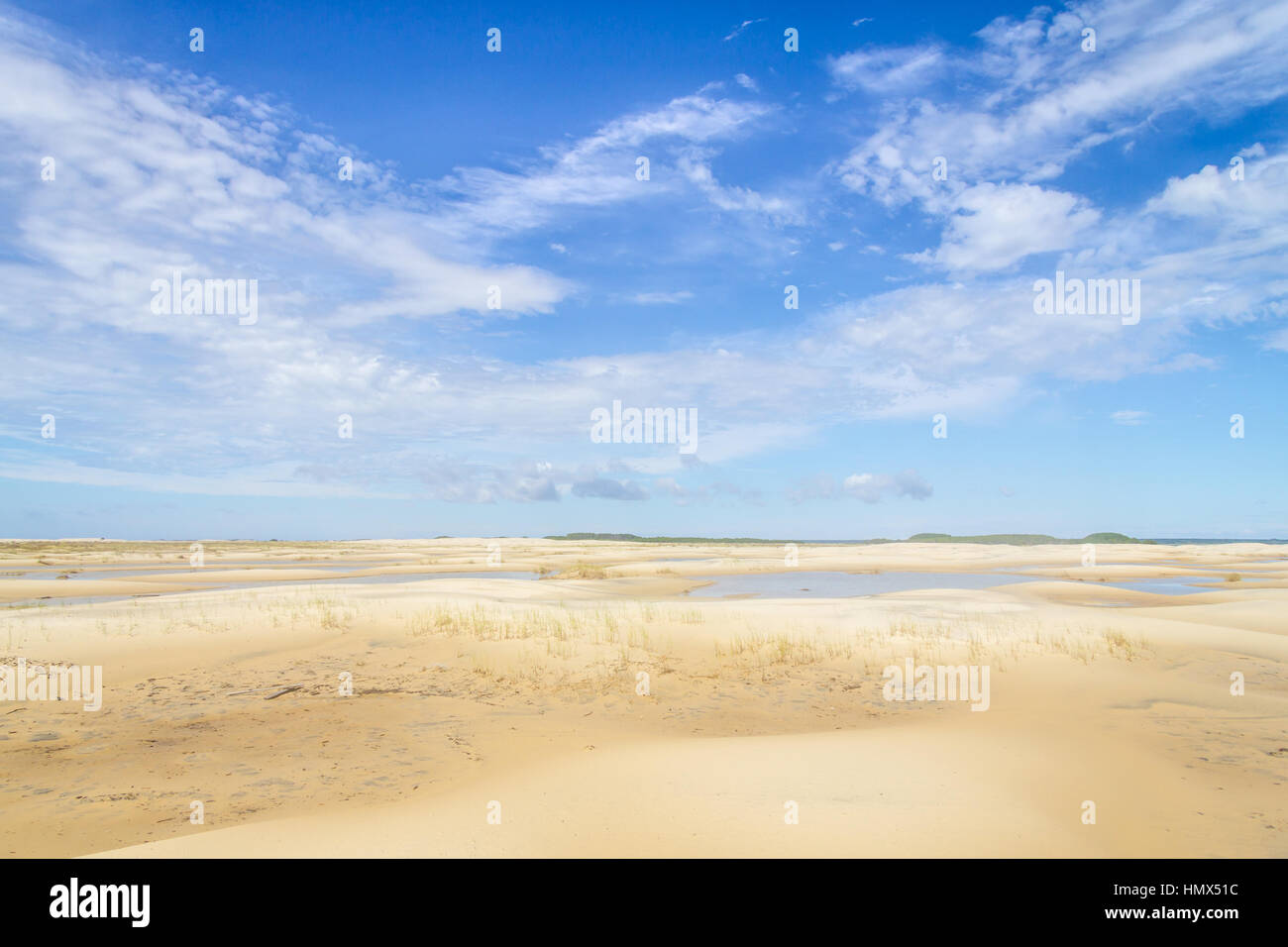 Dunes at Lagoa do Peixe National Park in Tavares - Rio Grande do Sul Stock Photo