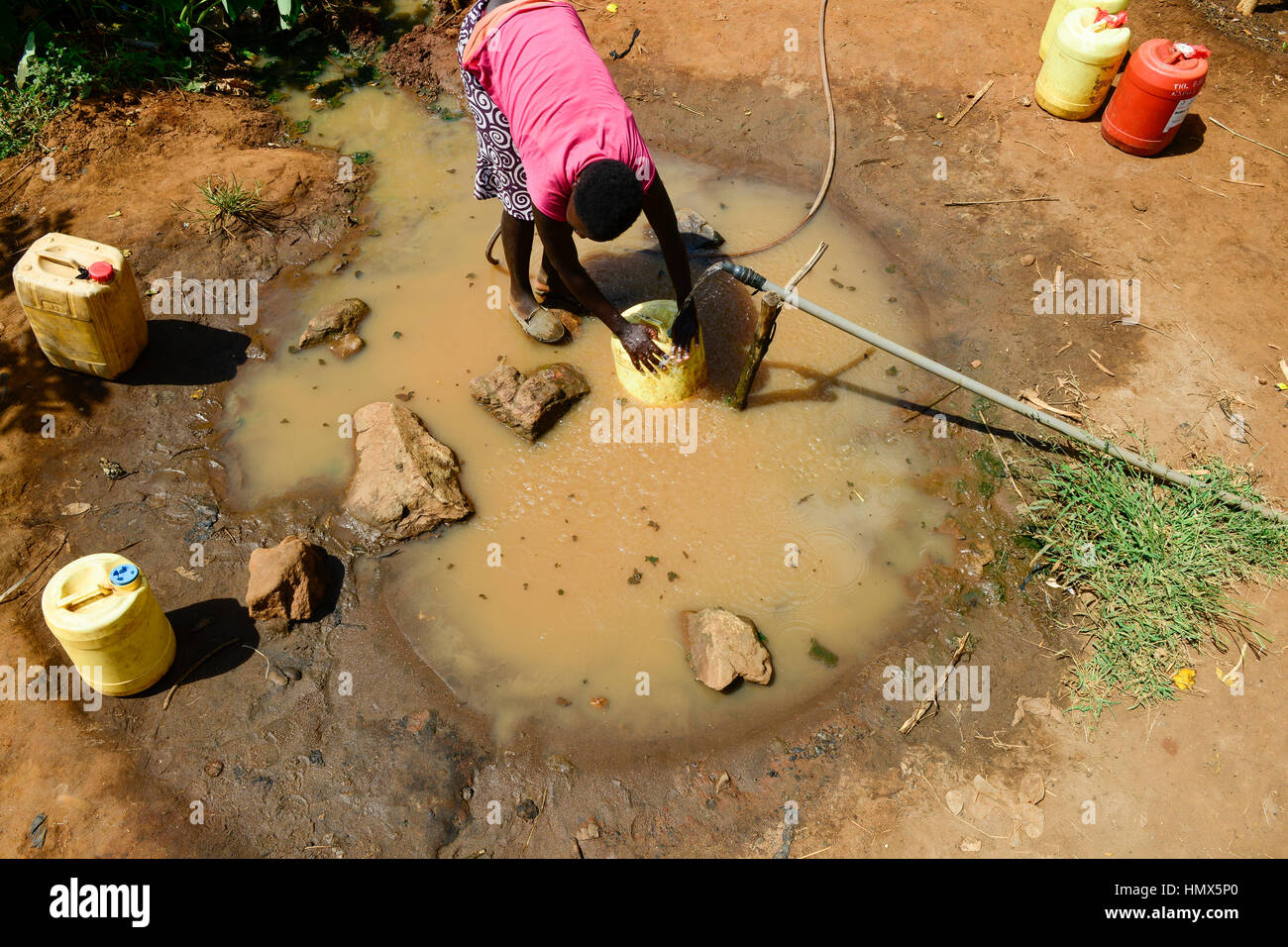 KENYA, Mount Kenya East, Mitunguu, village Karima Kaathi, water supply