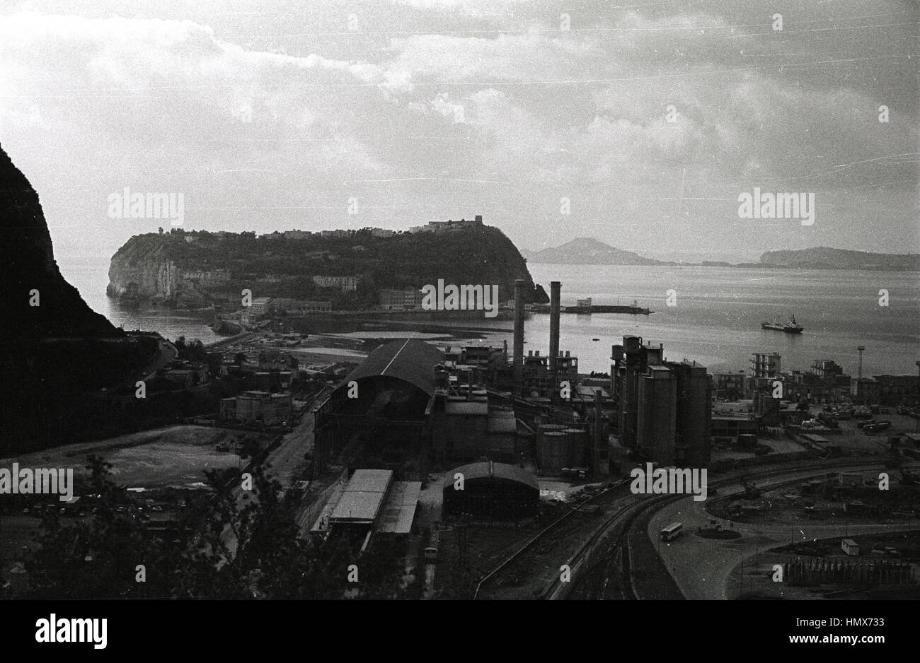 March 1981, Bagnoli, Naples, Italy, View of Bagnoli with old farm. Stock Photo