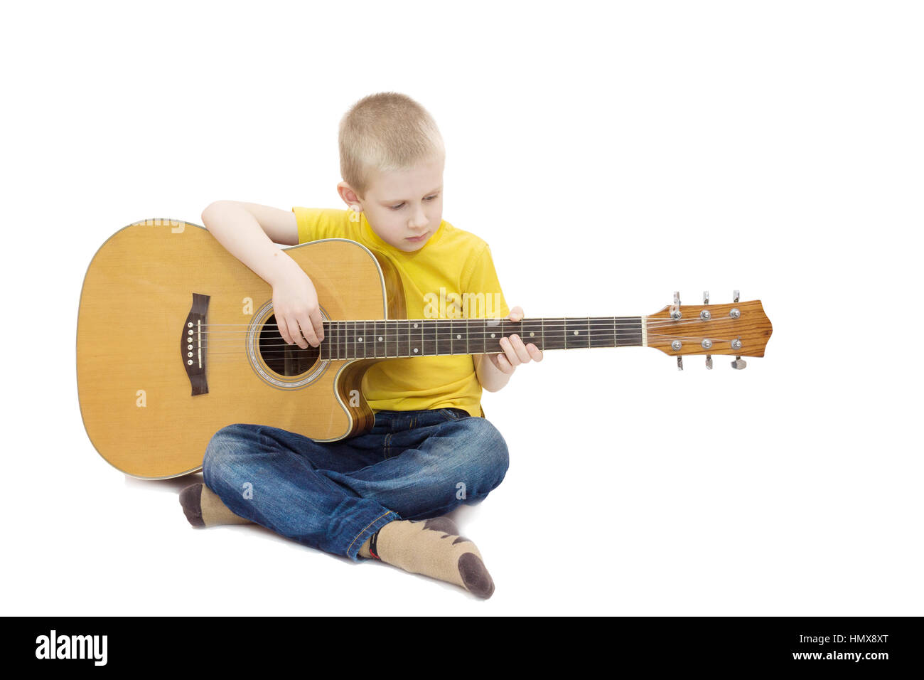 the photograph depicts a boy on a white background Stock Photo - Alamy