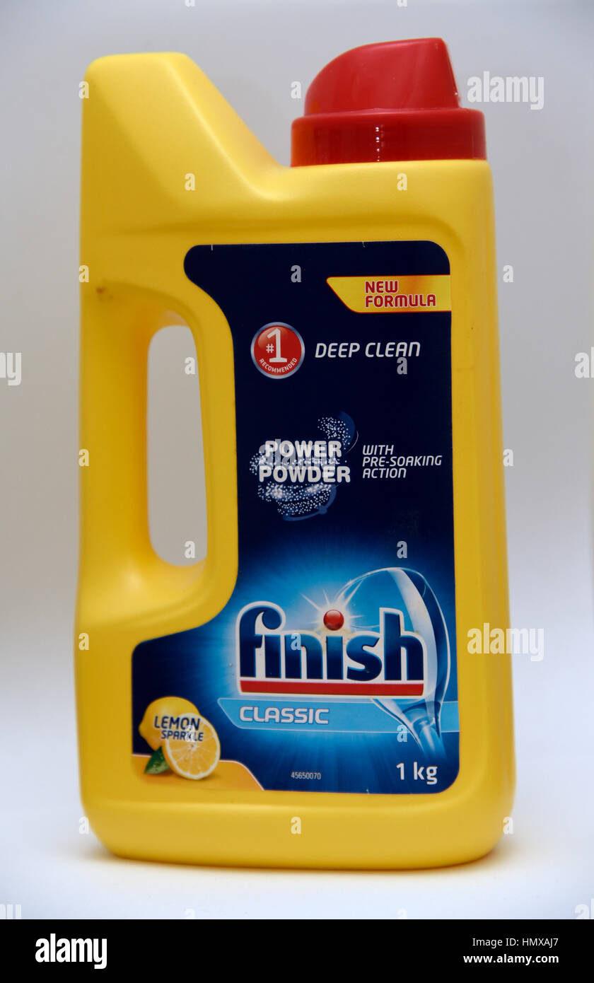 Dishwasher powder for the dishwasher hires stock photography and