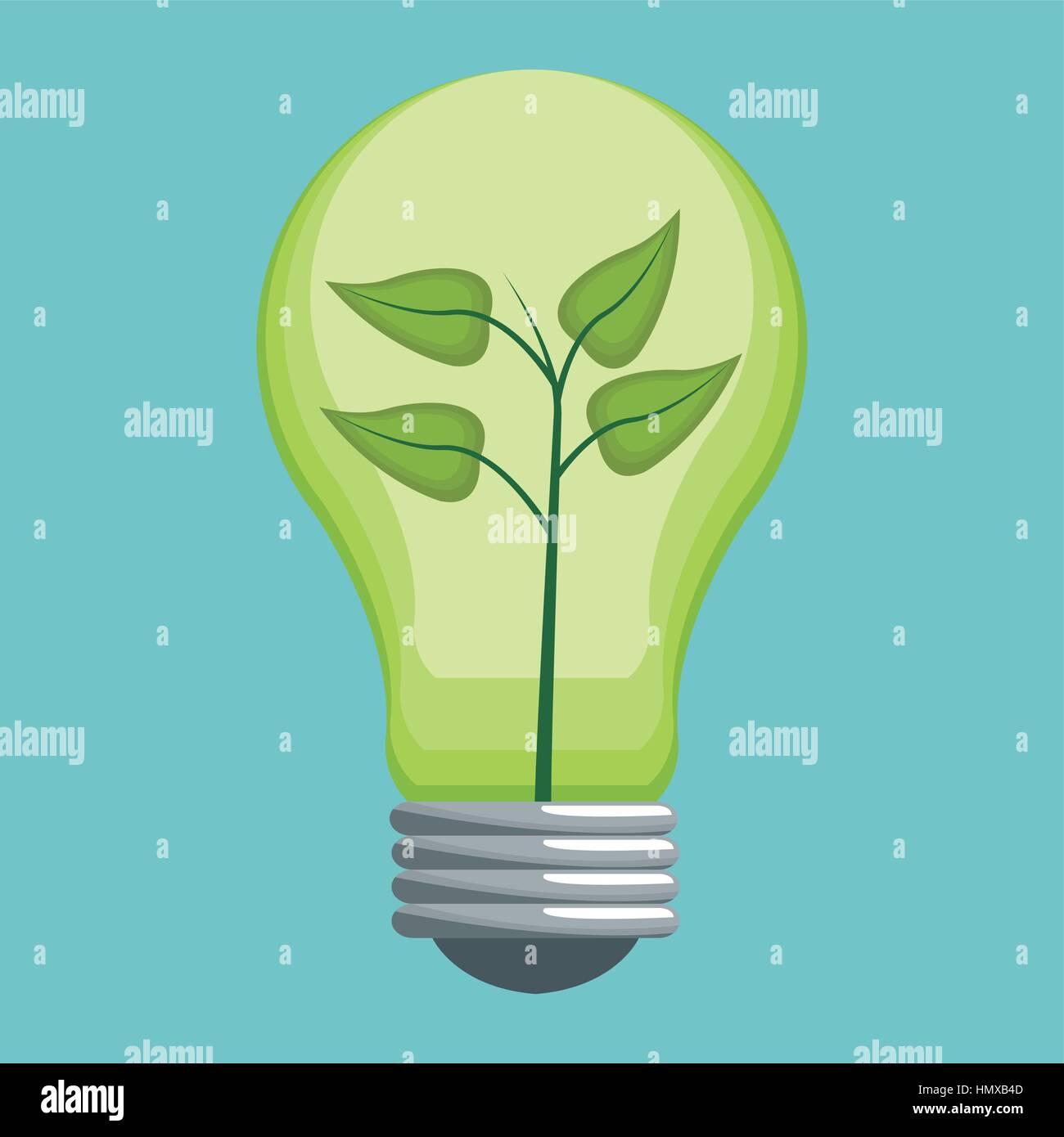 ecology bulb energy with leaves Stock Vector Image & Art Alamy