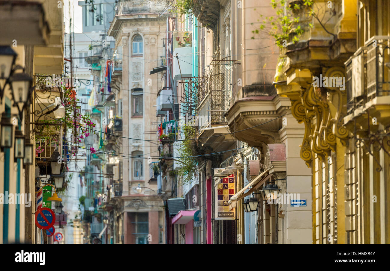 Havana CUBA old town Stock Photo