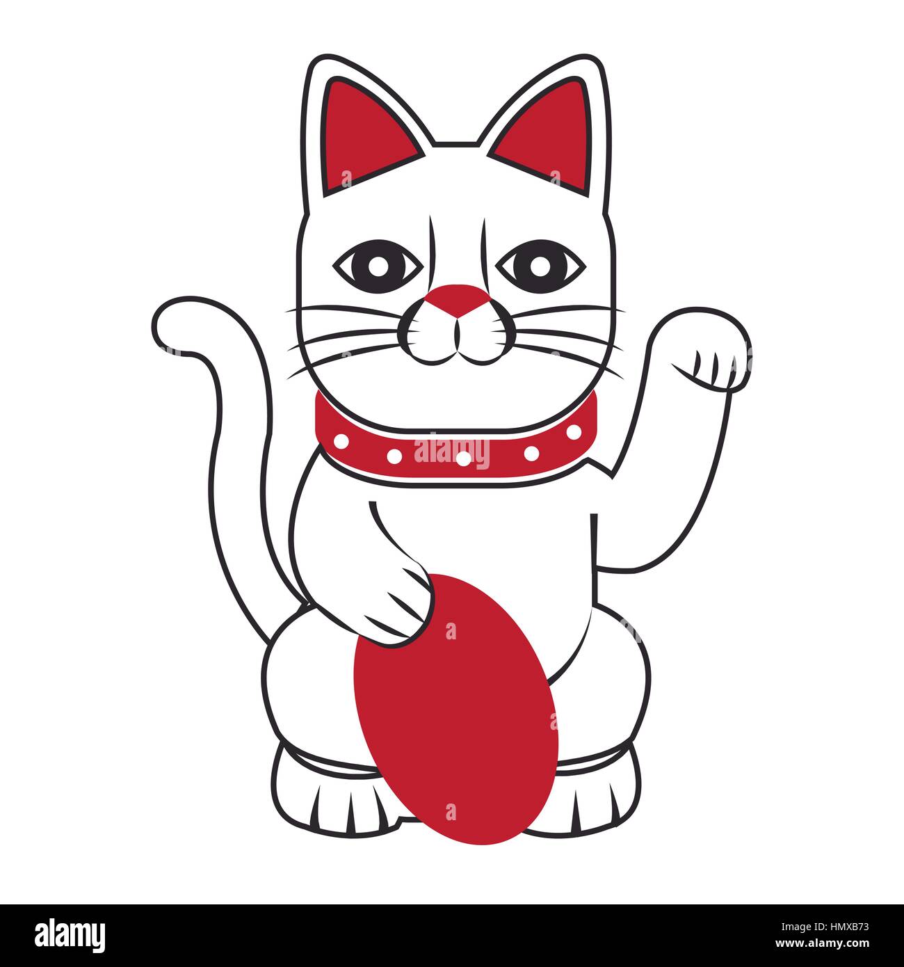 japanese lucky cat decorative symbol Stock Vector Image & Art Alamy