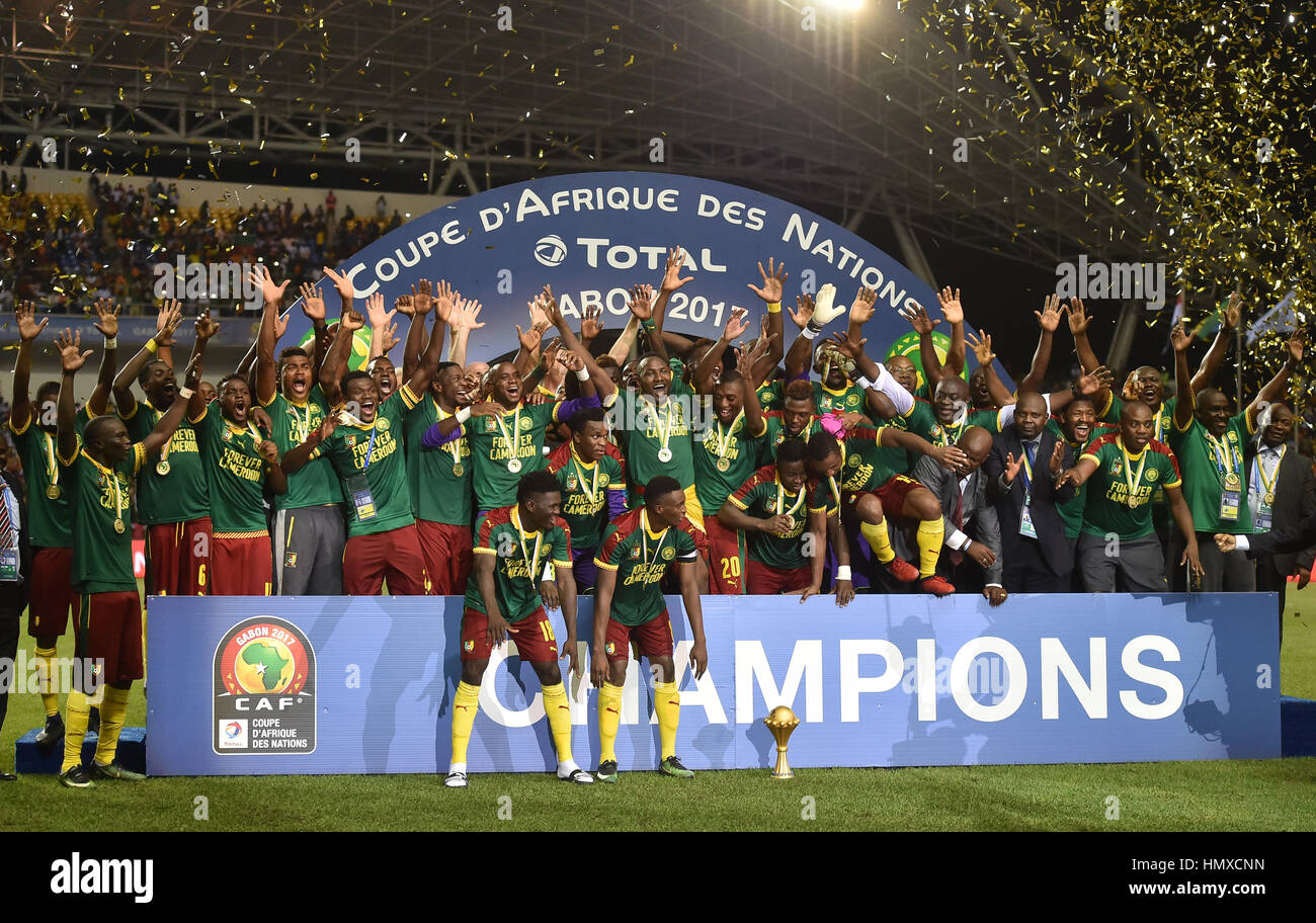 February 5th, 2017, Gabon, Africa; African Cup of Nations football  tournament final, Egypt versus Cameroon; The