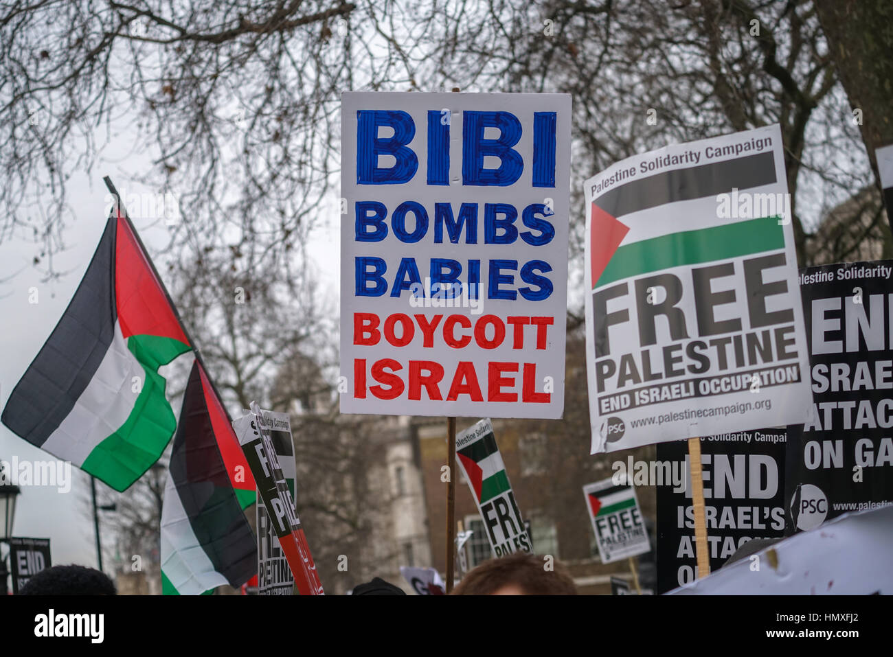 London, UK. 6th February, 2017. The Palestine Solidarity Campaign holds