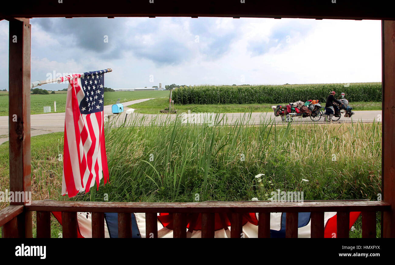 July 13, 2016 Donahue, Iowa, U.S. Saying, â€œIâ€™m on my way to