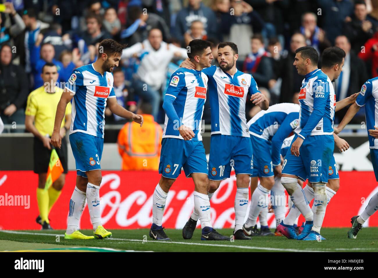 Barcelona, Spain. 29th Jan, 2017. Espanyol team group (Espanyol ...