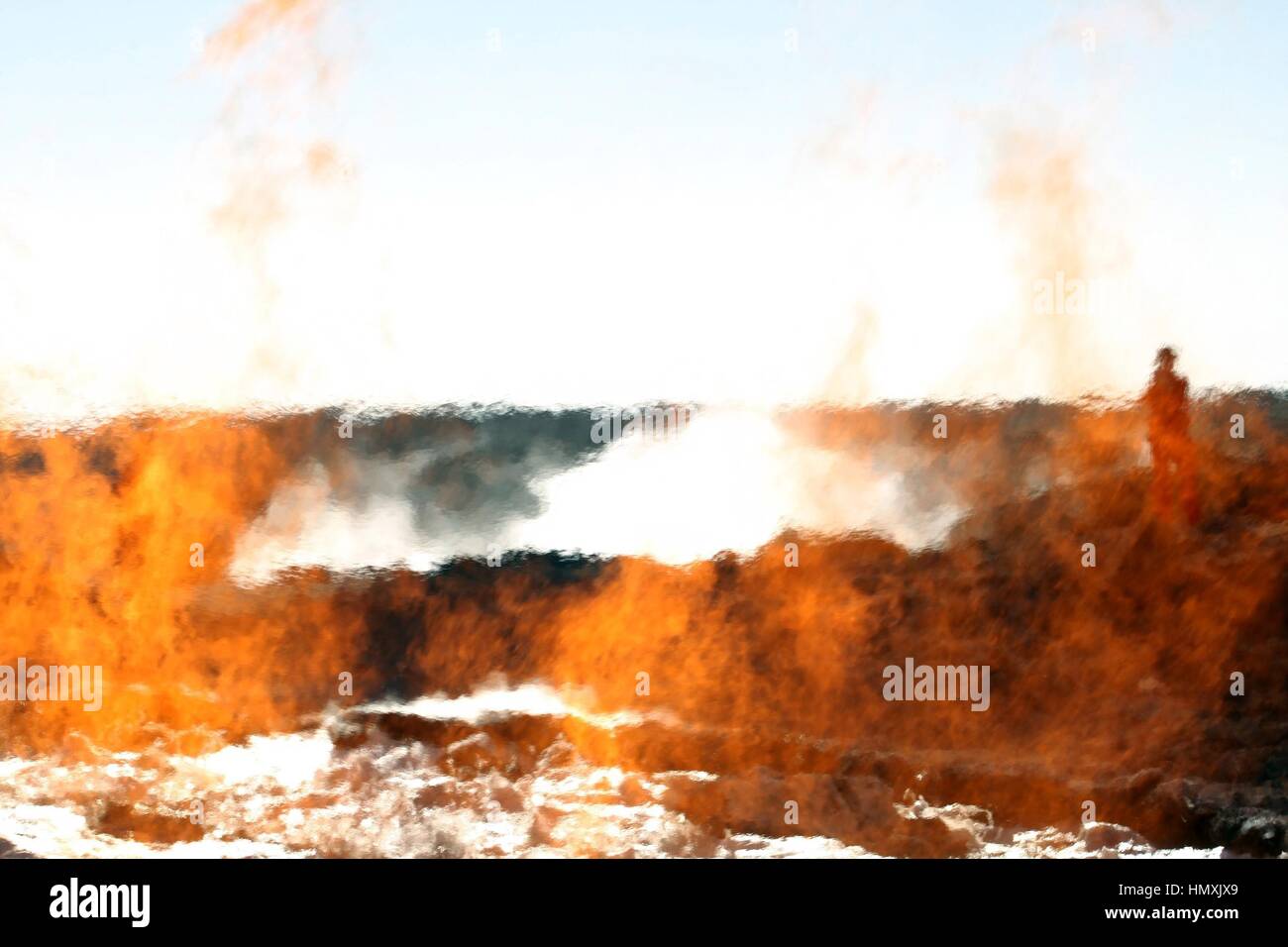 Turkmenistan, China. 6th Feb, 2017. The Door to Hell, a burning natural gas field in Derweze, Turkmenistan. The burning natural gas field where Soviet scientists lit a fire in 1971, is located in the middle of the Karakum Desert. Credit: SIPA Asia/ZUMA Wire/Alamy Live News Stock Photo