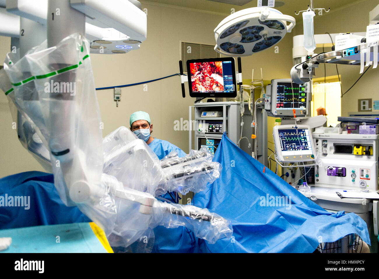 Hradec Kralove, Czech Republic. 07th Feb, 2017. The da Vinci Surgical