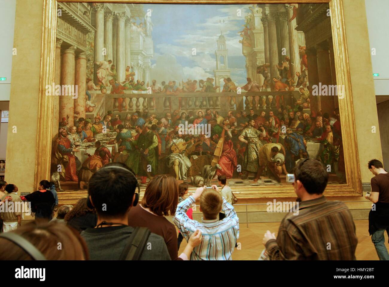 The Louvre Museum in Paris, The Muse?e du Louvre houses 35,000 works of art  drawn from eight departments, displayed in over 60,000 square meters of ex  Stock Photo - Alamy