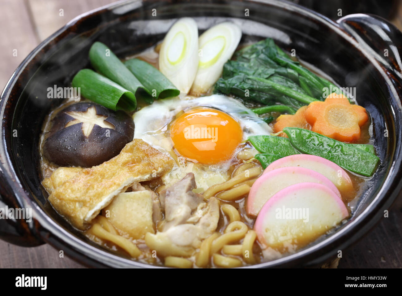 miso nikomi udon noodle soup, japanese noodle dish Stock Photo Alamy