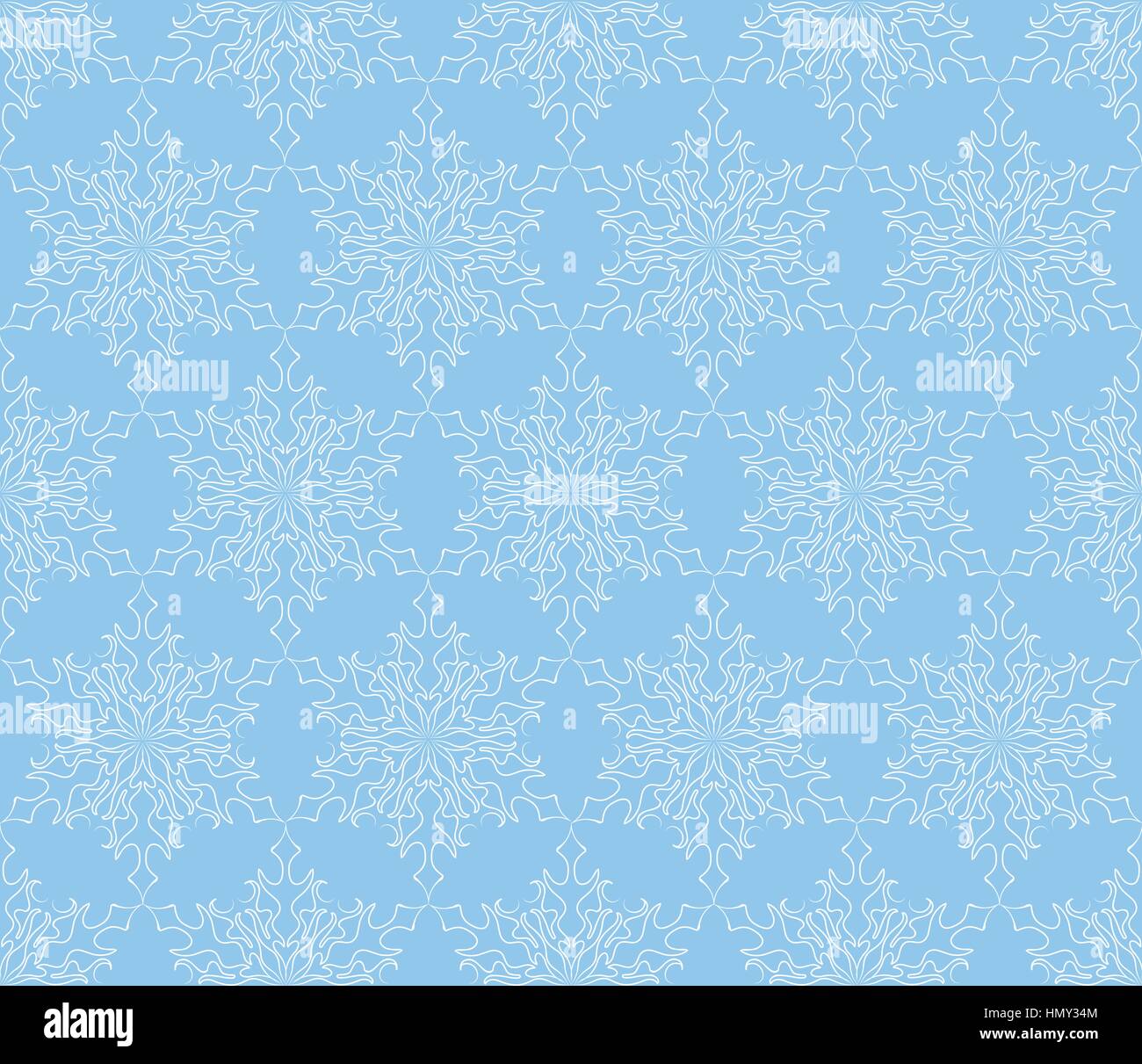 Snow seamless pattern. Winter Holiday Snowflakes lacy tile ornament ...