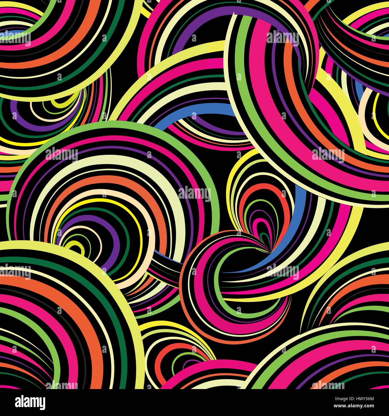 Abstract geometric seamless pattern. Bubble background. Circles. Wave ...