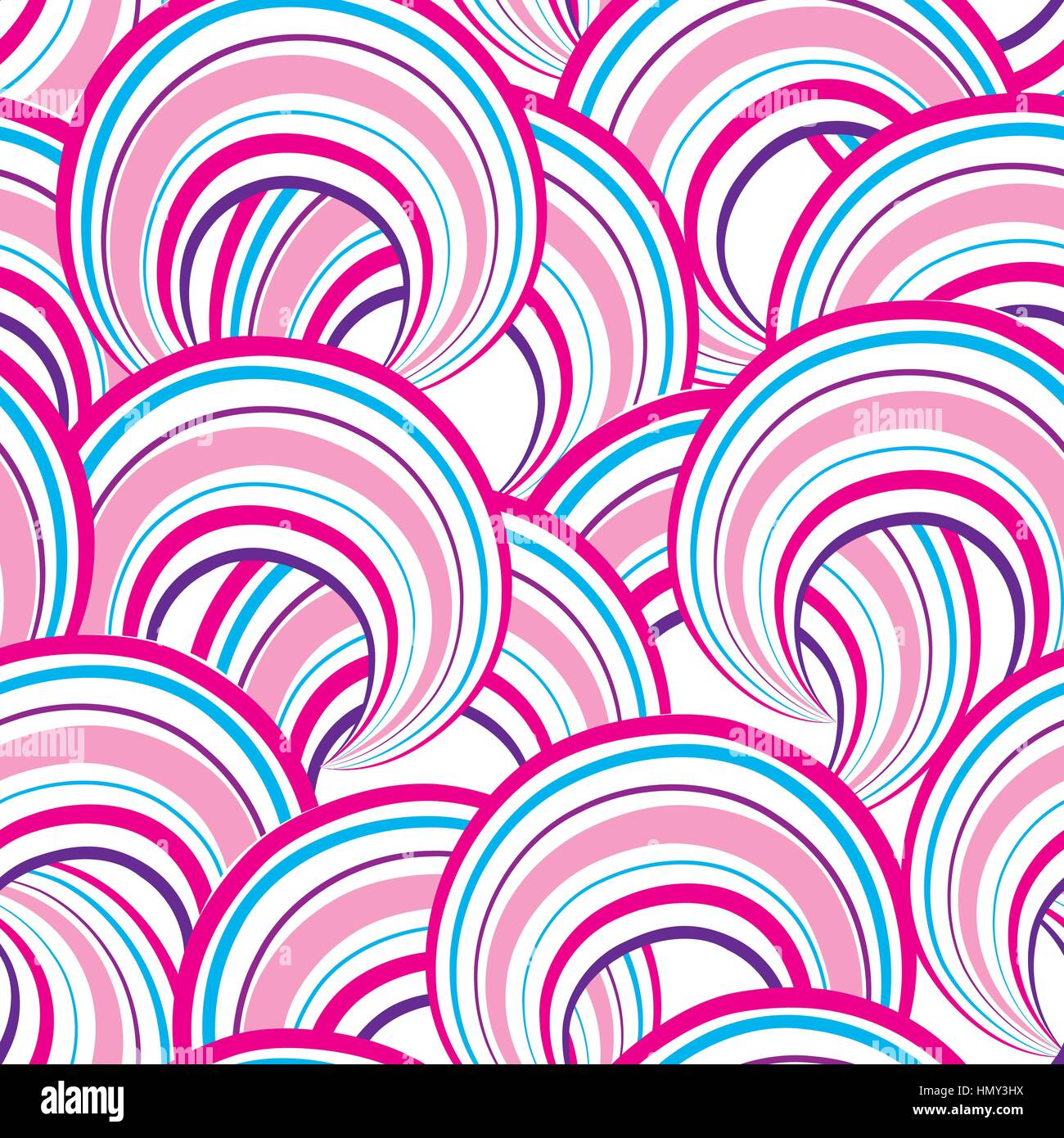 Abstract geometric seamless pattern. Bubble ornamental background. Circles.  Wave striped loops Chaotic flow motion texture. Doodle round shape wallpap  Stock Vector Image & Art - Alamy