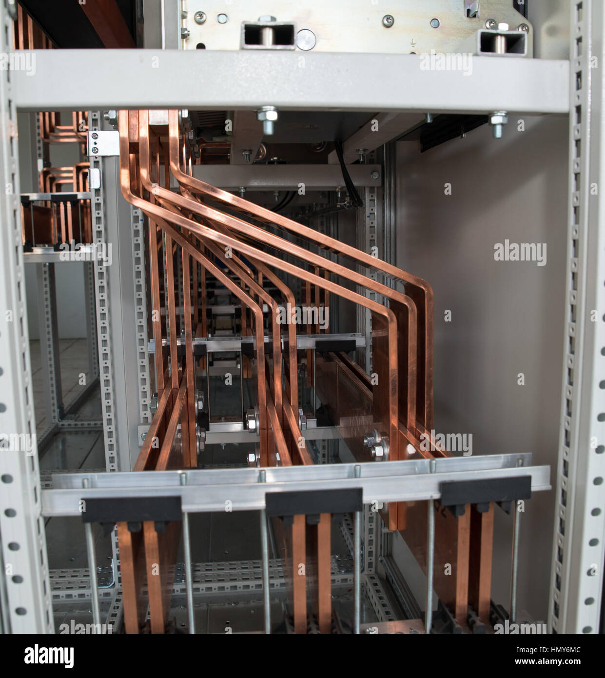 High power electrical board with copper bars Stock Photo Alamy