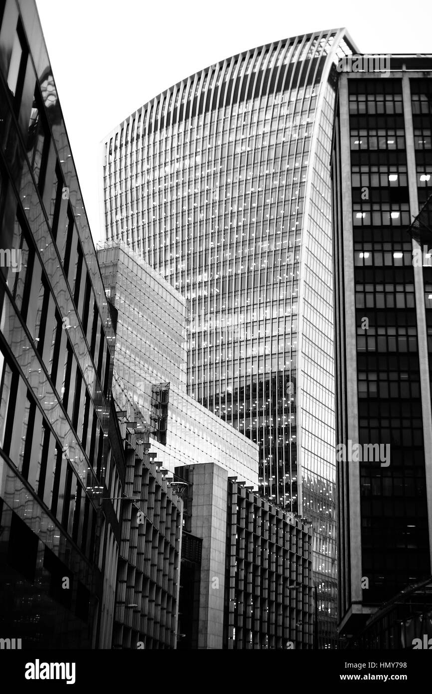 Tall London Buildings Stock Photo